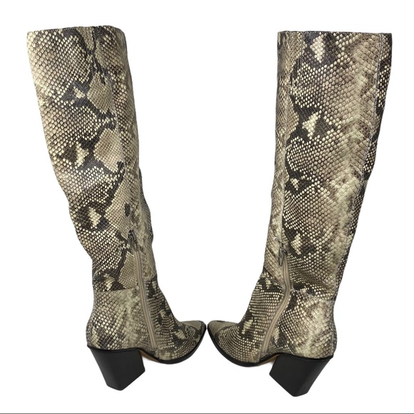 DOLCE VITA SNAKESKIN KNEE HIGH BOOTS - Picture 11 of 12